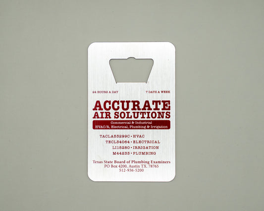 Accurate Air Aluminum Bottle Opener